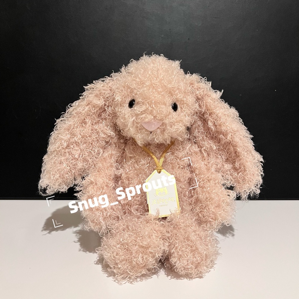 AUTHENTIC‼️ NWT Jellycat bashful luxe bunny curly - sweet face! - Retired!